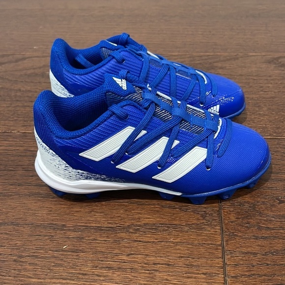 Adidas Boys Blue Afterburner 8 Baseball Cleats Size 13 - Picture 3 of 7